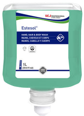 STOKO Estesol® Hand, Hair & Body HAB1L 1 L, Cartridge Package, Viscous/Liquid Gel Form, Aqua