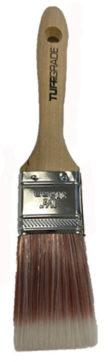 Tuff Grade TGB-06-150 Flat Paint Brush, 1-1/2 in Polyester Brush, Maple Wood Handle, All Paints