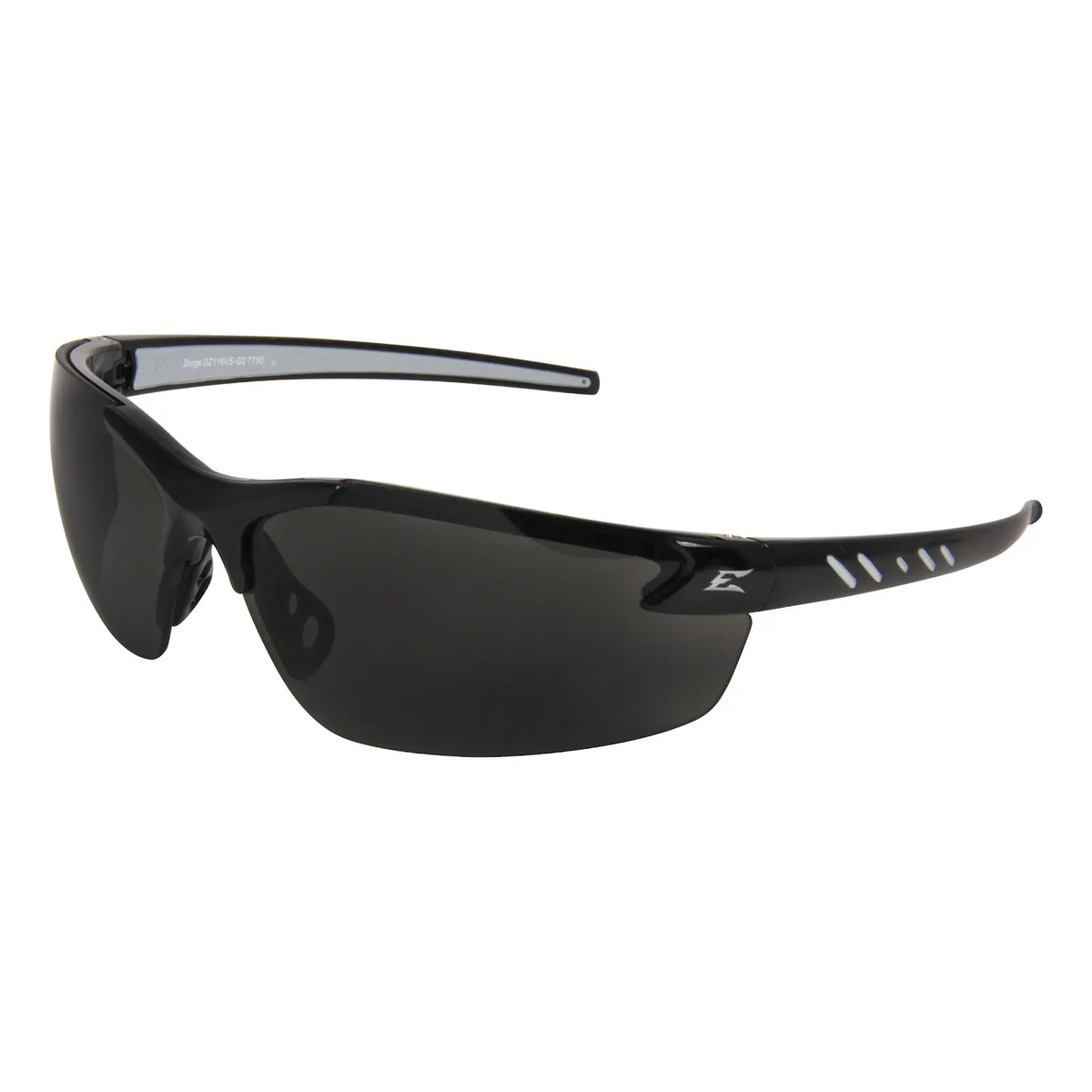EDGE DZ117-G2 Zorge G2 Vapor Shield Safety Glasses, Anti-Scratch, Silver Mirror Lens, Frameless Frame, Black, Nylon Frame, Polycarbonate Lens, CSA Z94.3-15, ANSI/ISEA Z87.1+2015, MCEPS GL-PD 10-12