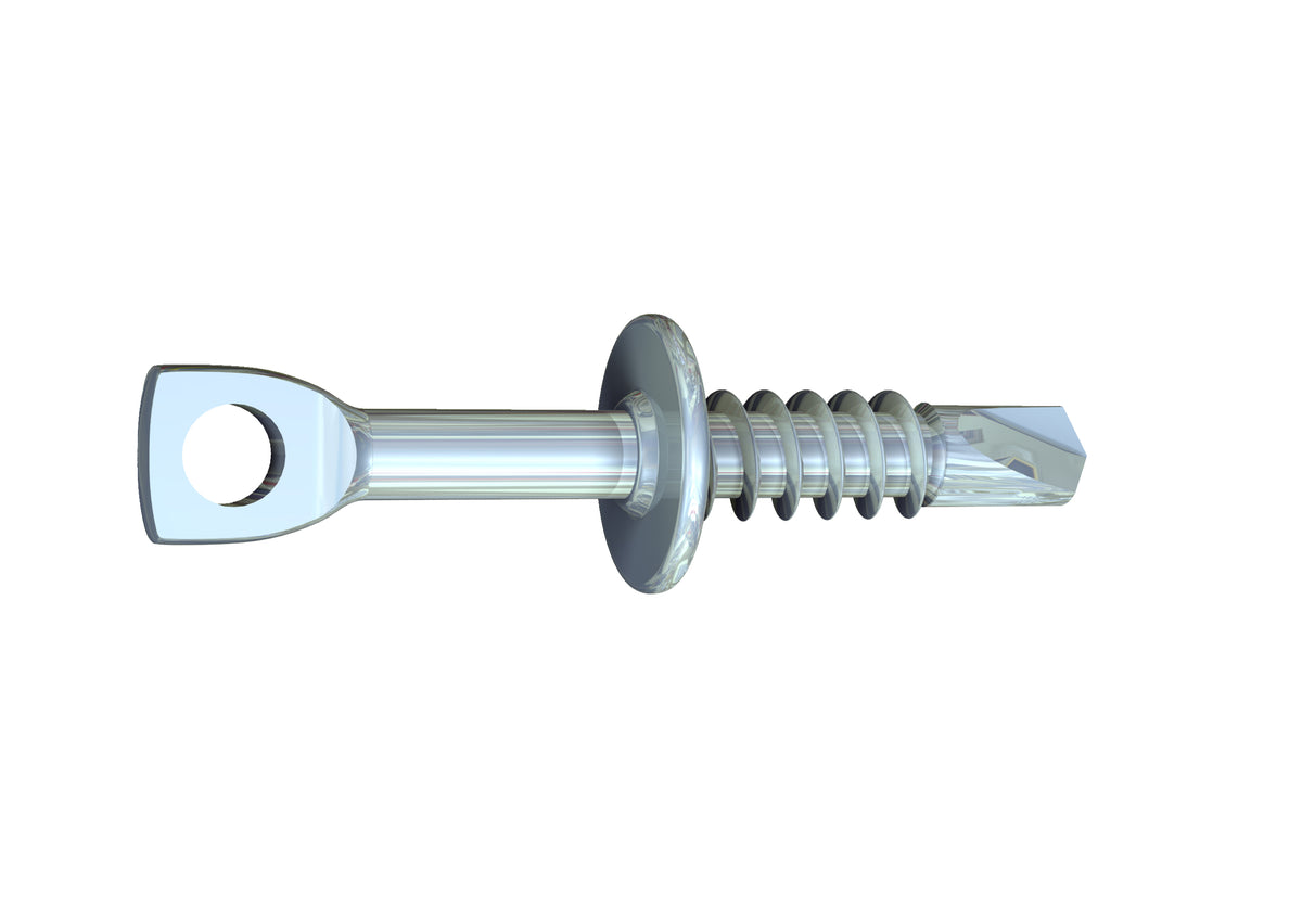 Grabber 1/4" x 2" Eye Lag Drive, Eye Lag Fine Thread, Drill Point Clear Zinc Screws 5Lb Pack (APPROX.250pcs)
