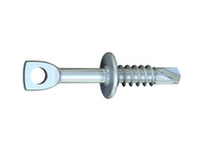 Grabber 1/4" x 2" Eye Lag Drive, Eye Lag Fine Thread, Drill Point Clear Zinc Screws 5Lb Pack (APPROX.250pcs)