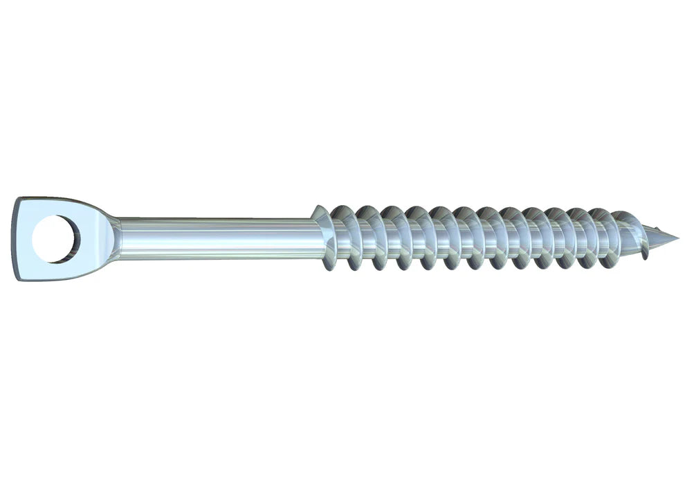 Grabber 1/4" x 3" Eye Lag Drive, Eye Lag Coarse Thread, Grabber Point Clear Zinc Screws 5Lb Pack (APPROX.200pcs)