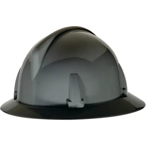 MSA Topgard 475388 Full Brim Non-Vented Hard Hat, 6-1/2 Fits Mini Hat, 8 Fits Max Hat, Polycarbonate, 4-Point Fas-Trac III Suspension, ANSI Electrical Class Rating: Class E, ANSI Impact Rating: Type I, Ratchet Adjustment