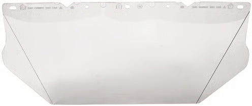 MSA V-Gard 10115836 Contoured Visor, Clear, Polycarbonate, 8 in H x 17 in W x 0.04 in THK Visor, For Use With MSA V-Gard Frames and Headgears, ANSI/ISEA Z87.1-2010, CSA Z94.3, EN 166 (2C-1.2 MSA 1B), AS/NZS 1337