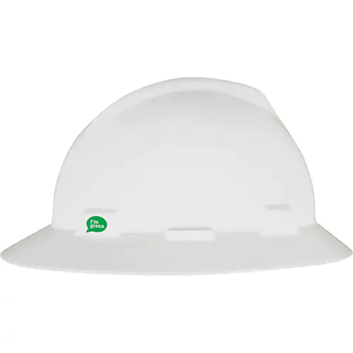 MSA V-Gard 10160923 Cap Style Hard Hat, 6-1/2 Fits Mini Hat, 8 Fits Max Hat, HDPE, 4-Point Fas-Trac III Suspension, ANSI Electrical Class Rating: Class E, ANSI Impact Rating: Type I, Ratchet Adjustment