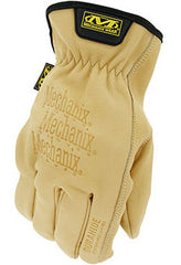 Mechanix Wear LDCW-75-011 LDCW-75 General Purpose Work Gloves, Driver, Gunn Cut/Keystone Thumb Style, XL, Durahide DRY Leather Palm, Tan, Elastic Wrist Cuff, Resists: Abrasion, Cut, Fluid, Puncture and Tear
