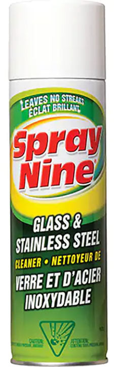 Spray Nine C23319 Glass Cleaner, 19 oz Aerosol Can, Citrus Odor/Scent, White, Liquid Form