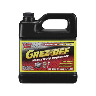Spray Nine Grez-Off C12501 Heavy Duty Degreaser, 1 gal Capped Bottle, Citrus Odor/Scent, Orange, Liquid Form