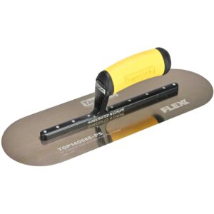 TapeTech Premium Gold Stainless Steel Rounded Front Pool Trowel